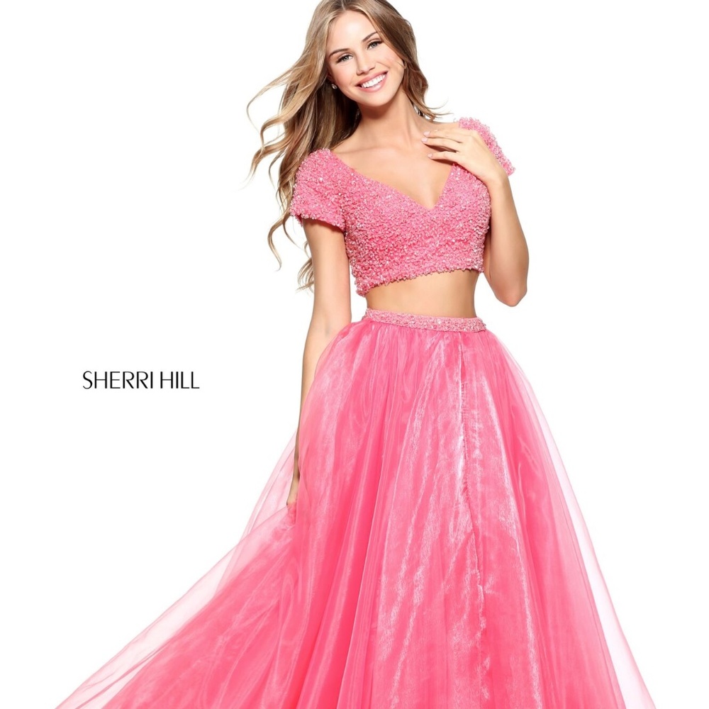 Sherri Hill 51039 Coral Prom Pageant Dress